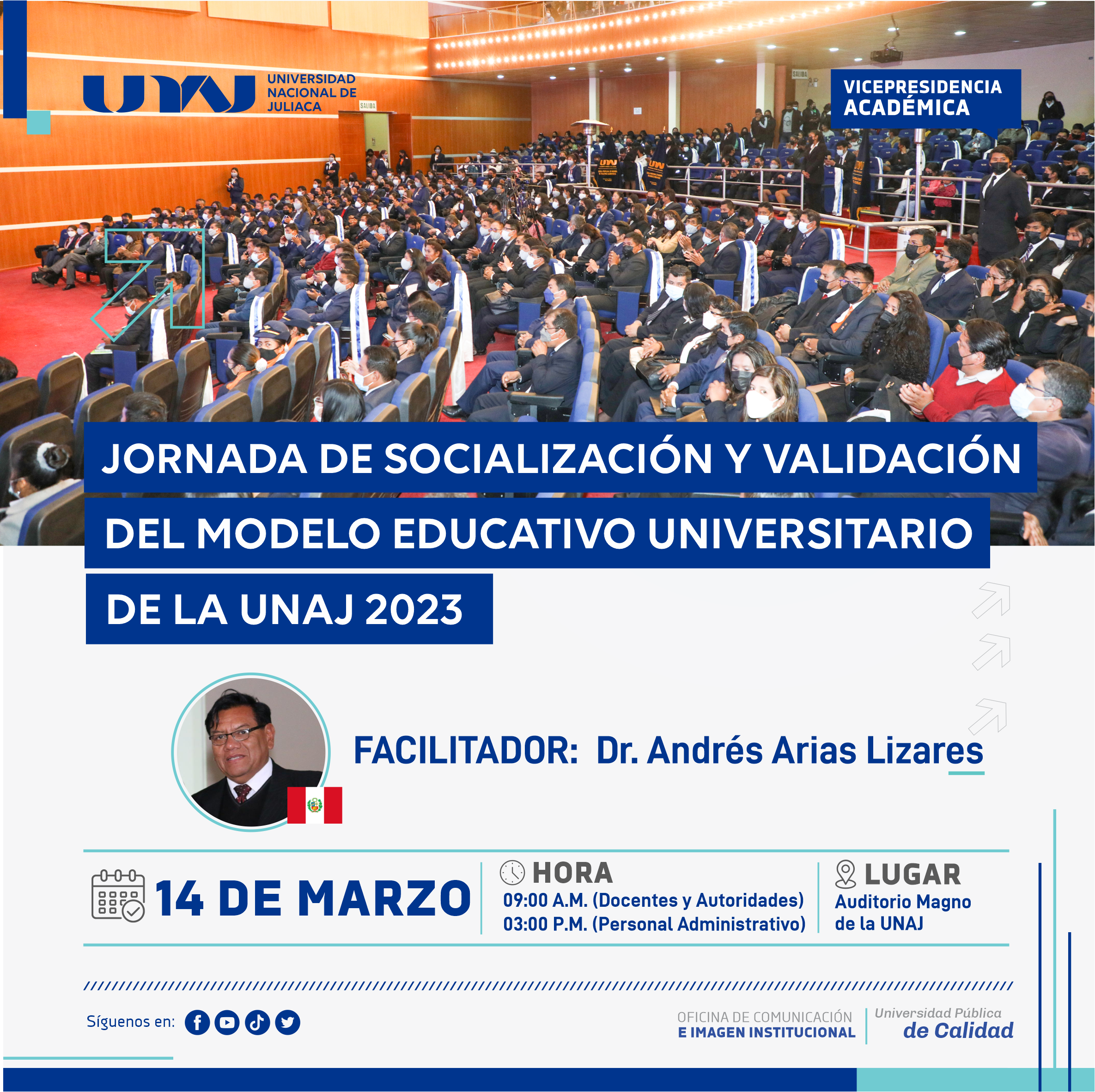 JORNADA DE SOCIALIZACIÓN Y VALIDACIÓN DEL MODELO EDUCATIVO UNIVERSITARIO DE LA UNAJ 2023